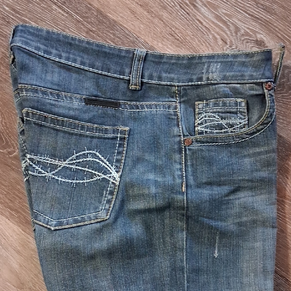 Cowgirl Tuff Classic Blue Straight Leg Jeans...